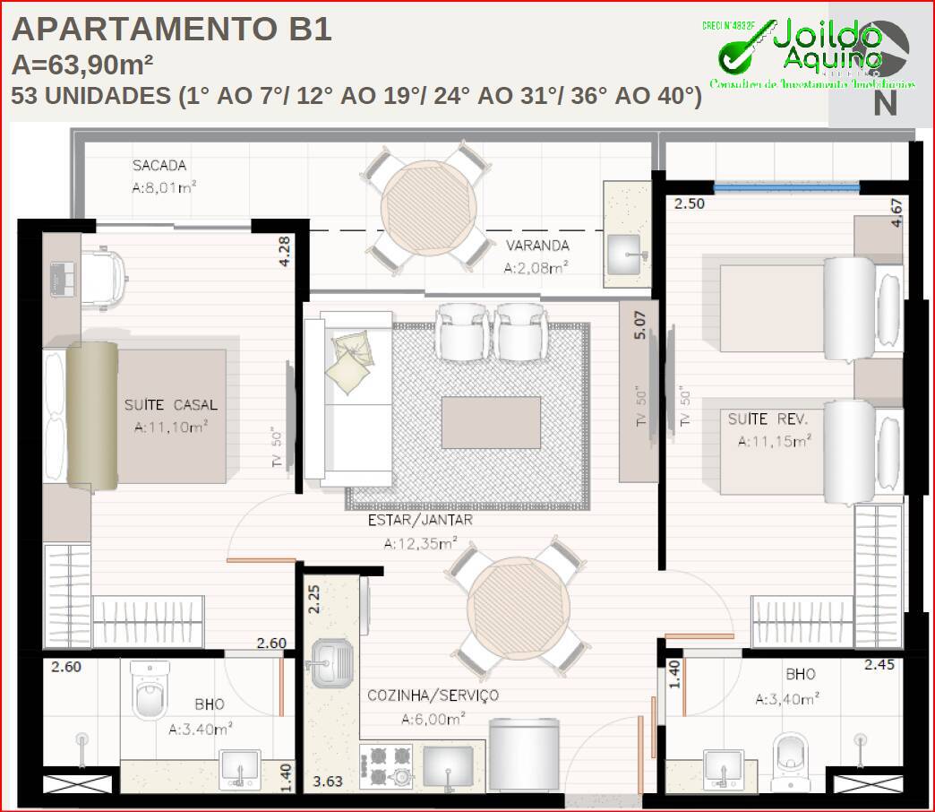 Apartamento à venda com 2 quartos, 70m² - Foto 17