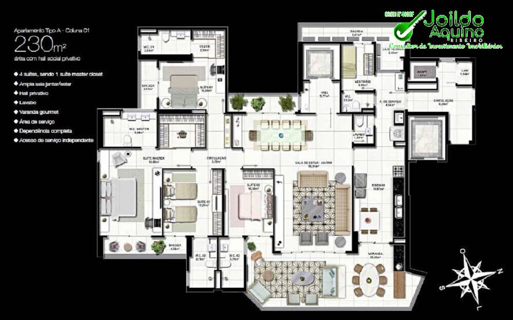 Apartamento à venda com 4 quartos, 230m² - Foto 28