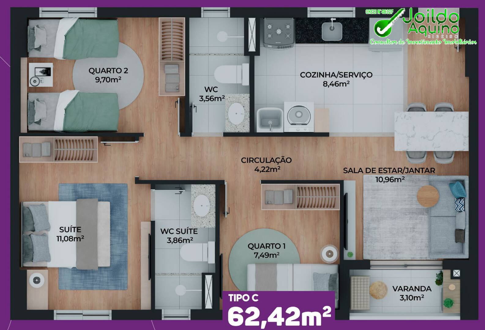 Apartamento à venda com 2 quartos, 50m² - Foto 12